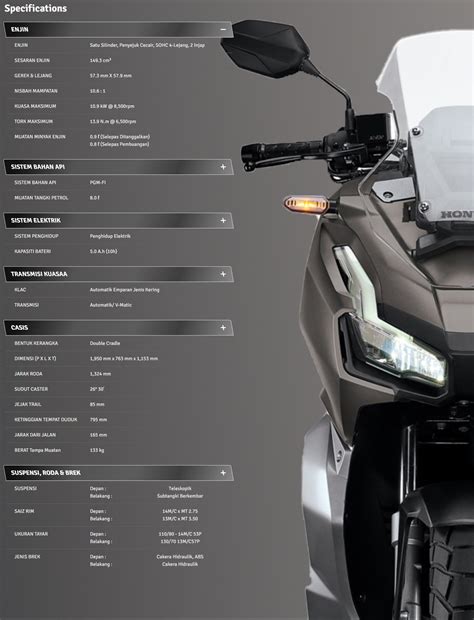 Obtain the model name and, if possible, model year for your product. . Honda adv 160 manual pdf